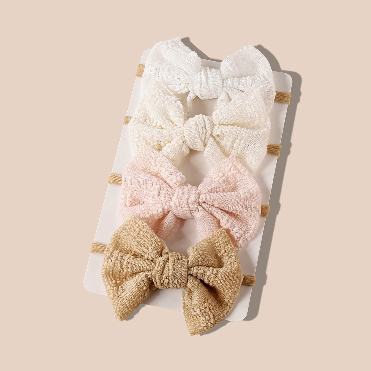 Baby Headband Gauze Jacquard Bow Nylon Narrow Edge Elastic Hairband For Girls Kids Soft Hair Accessories 4 Pcs/Lot hair bands hair accessories hair headband accessories baby headband set