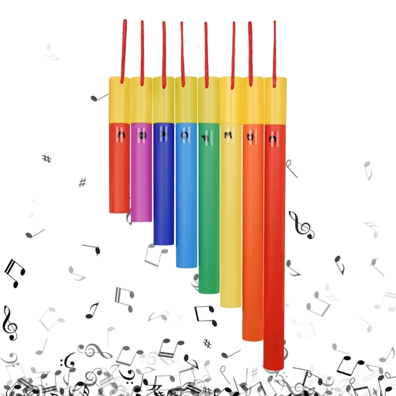 Orff 사운드 튜브 다채로운 Orff 8 톤 튜브 어린이 악기 장난감