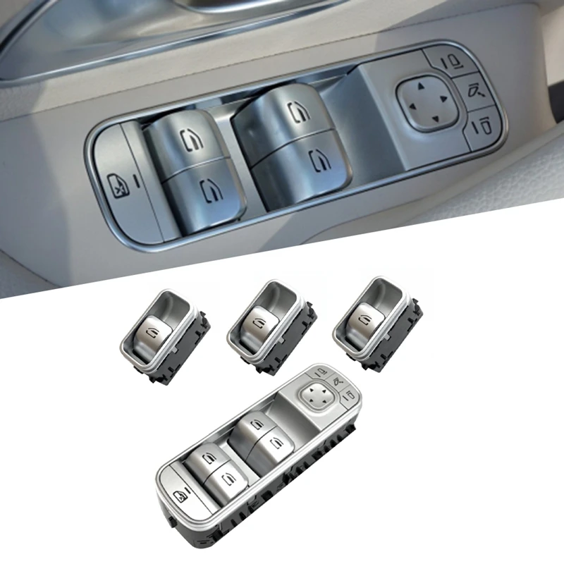 

1679054501 Car Power Lifter Window Switch 1679054601 Silver ABS Automotive Supplies For Mercedes Benz GLS GLE W167 2020-2024
