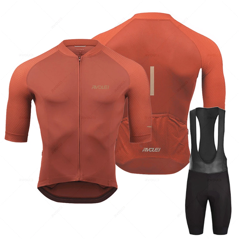 2025 Rvouei Cycling Jersey Set Summer Short Sleeve Breathable Men's MTB Bike Cycling Clothing Maillot Ropa Ciclismo Uniform Suit 5