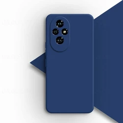 Square Liquid Silicone Soft Case - Solid Color Full Protection Cover for Honor X5b (Blue)