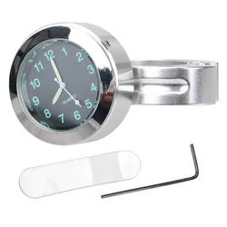 Durable Waterproof Shockproof Quartz Handlebar Clock (Silvery)