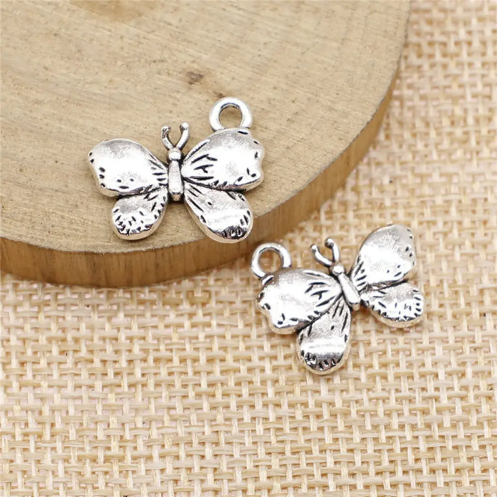 

Couple Pendants Butterfly Charms Jewelry Making 15x18mm 10pcs