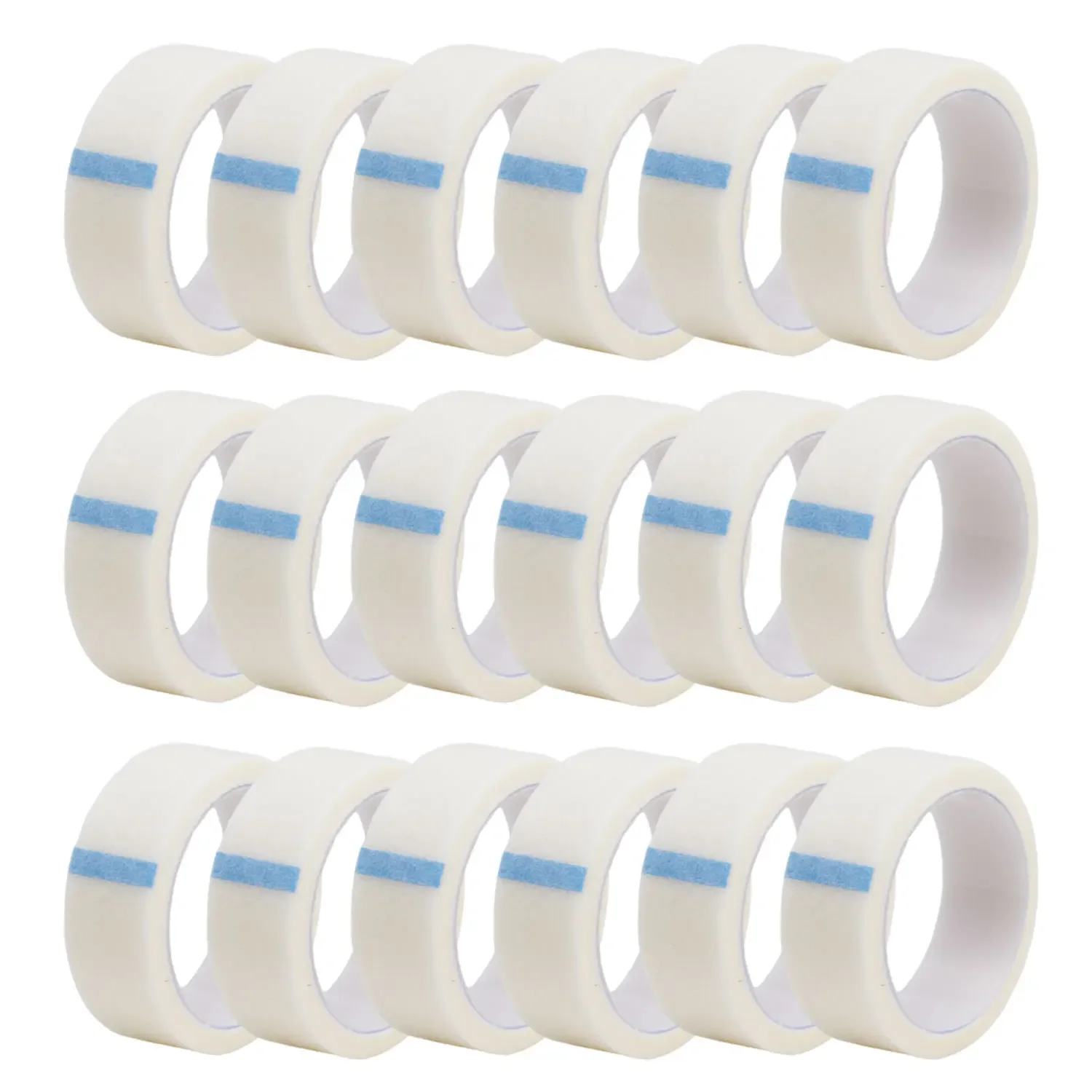 5/10/20/30/50 Gulungan Pita Kertas Ekstensi Bulu Mata Pita Perekat Kain Non-tenun Berpori untuk Tambalan Bulu Mata Palsu eyelash extension tape