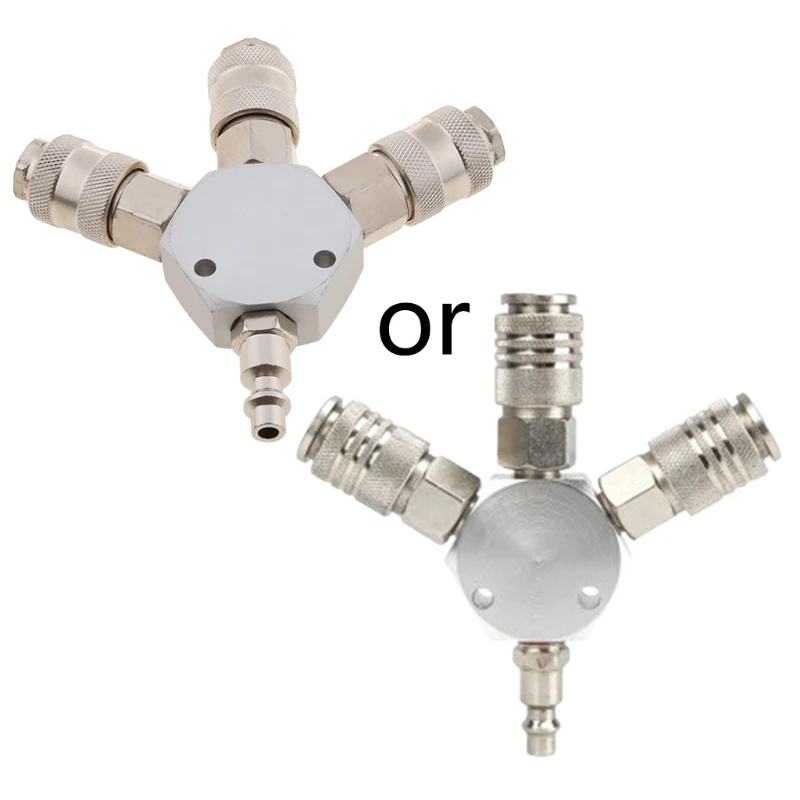 

LXAF 3-Way Air Manifold Quick Pneumatic Fittings Air Compressor Accessories