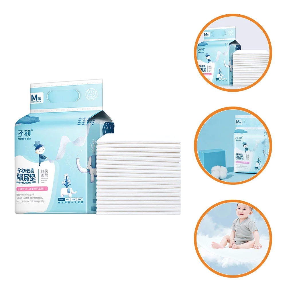 20 Pcs Disposable Waterproof Baby Diaper Changing Pad Non Woven Fabric Covers Liner Cribs Bumper Pads For Travel Home Use With
