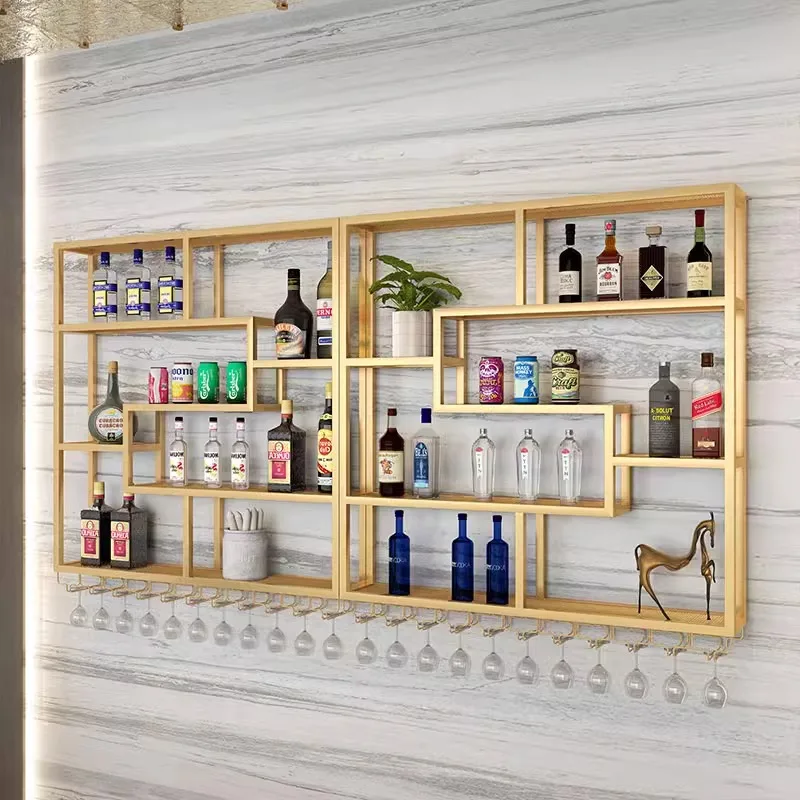Storage Salon Luxe Cellar Wooden Stand Refrigerated Showcase Modern Luxury Wine Bar Cabinet Wall Whiskey Vitrina Display Cottage