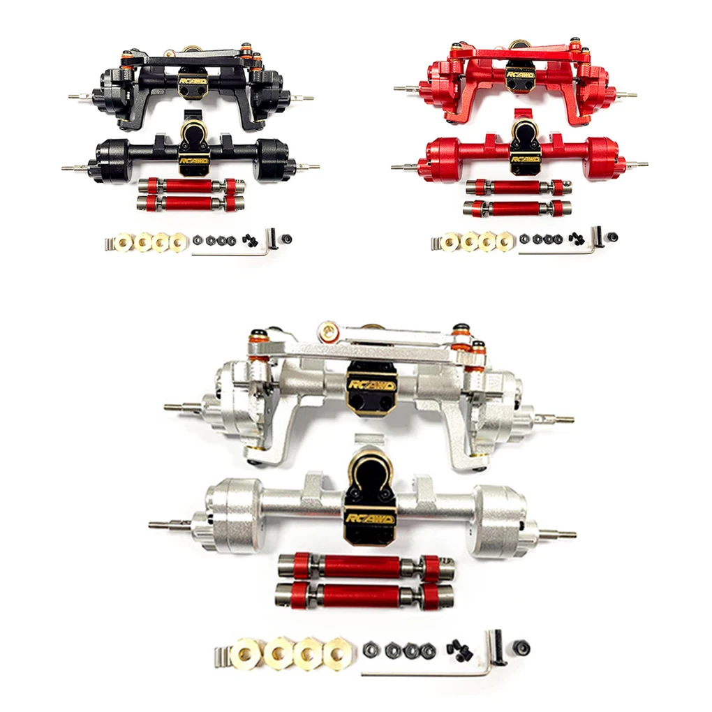 

RCGOFOLLOW Aluminum Alloy Front Rear Axle RC Upgrade Part Rc Front Rear Axle For 1/24 ECX Barrage RC Car Part RC Car