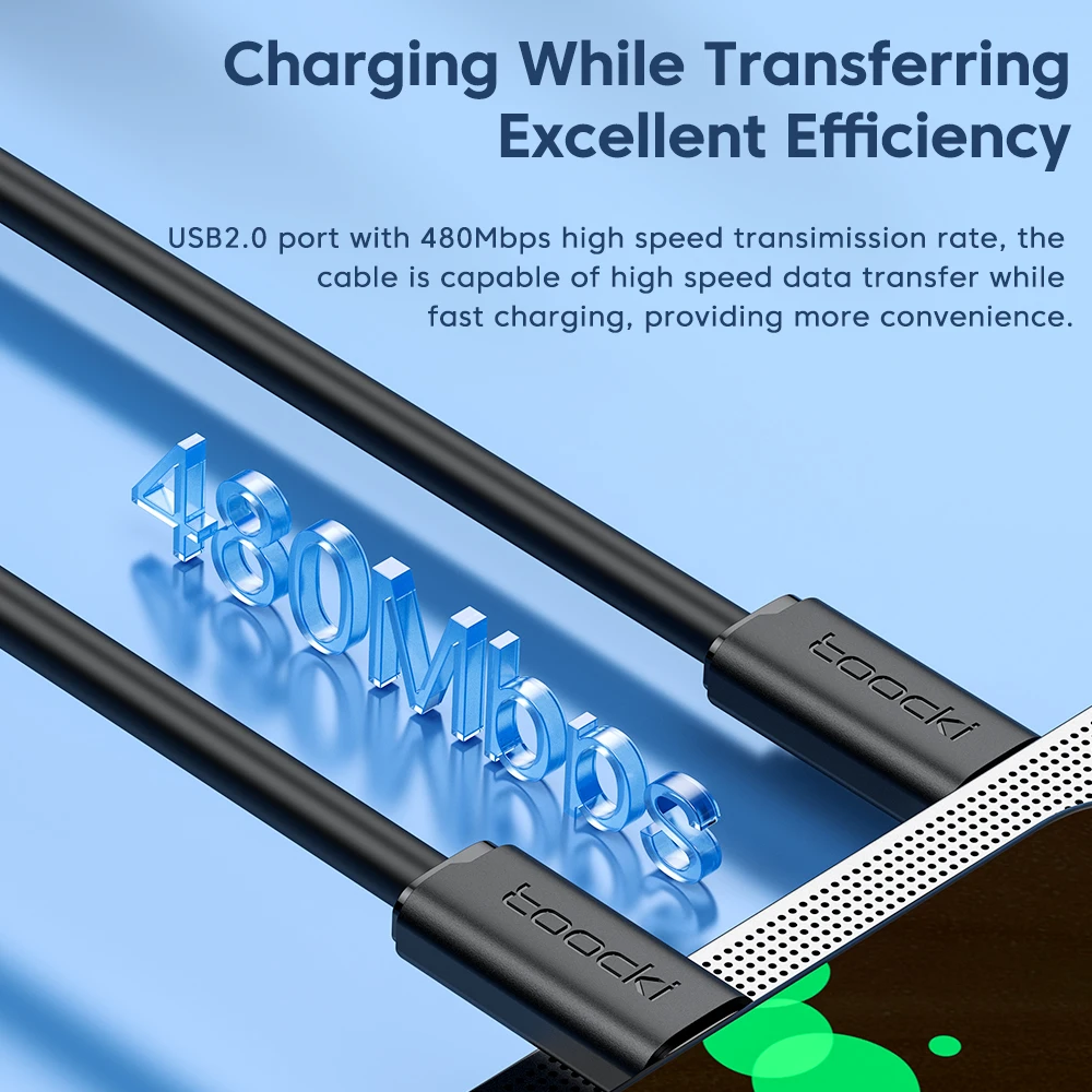 Toocki 1M 100W USB-C Fast Charging Cable