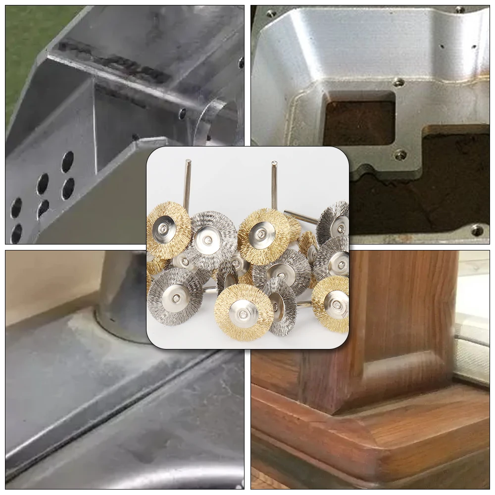 Spazzola Per Ruota Lucidante XCAN 10 Spazzole Metalliche Con Gambo Da 3, Mm Per Accessori Per Utensili Rotanti Dremel - Foto 5