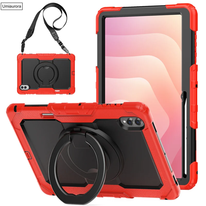 Enhanced Full Body Rugged Tablet Case with Pull Ring Stand and Shockproof Protection
