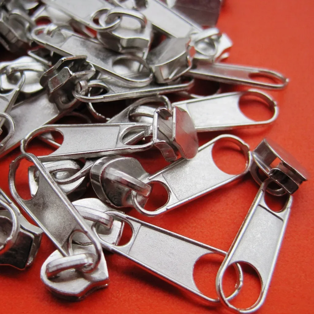 3#5# Nylon Zipper Head Hat Quilt Cushion Cushion Bag Pulls Nylon Zipper with Metal Slider Clothing accessories 50pcs/set zipper pullers zipper sliders zipper heads