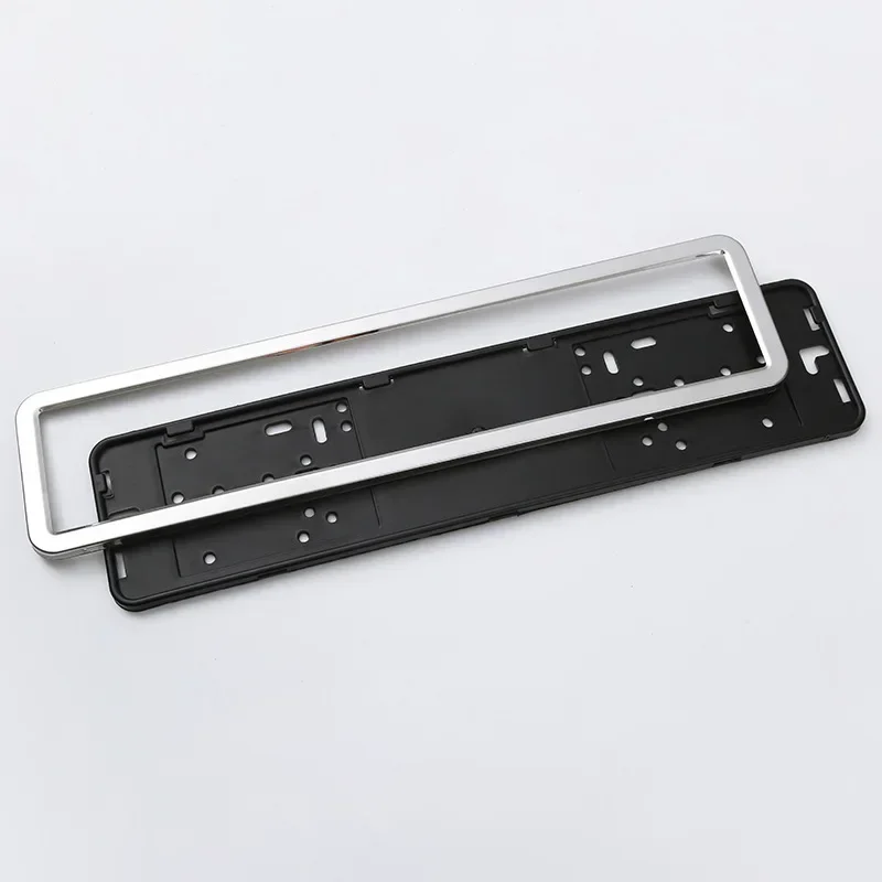 European License Plate Frame Front And Rear Stainless Steel Carbon Fiber Universal