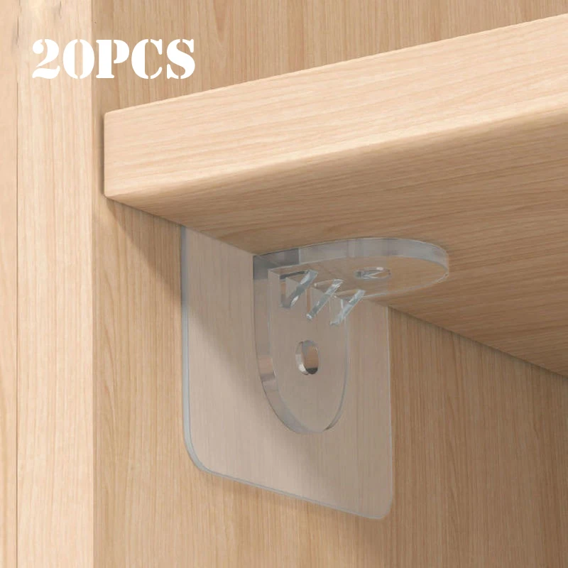 6/10/20pcs Shelf Support Pegs Adhesive Shelves Clips Strong Partition Pin  Kitchen Cabinet Book Shelves Closet Bracket Clapboard - AliExpress