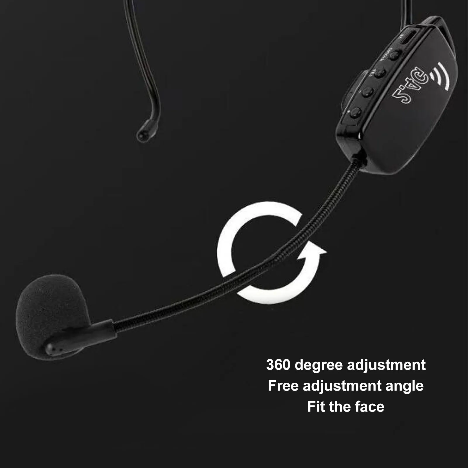 2.4G 2 People Headset Mic Delayless Plug and Play Wireless Microphone Headset Rechargeable Detachable for Stage for Amplifier