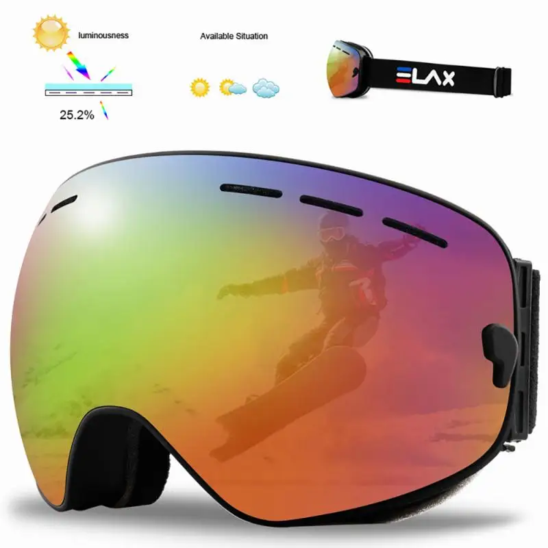 1Pcs Ski Goggles Double Layers Anti-fog UV400 Snowboard Snow Goggles Snowmobile Glasses Eyewear Outdoor Sport Skiing Goggles 3
