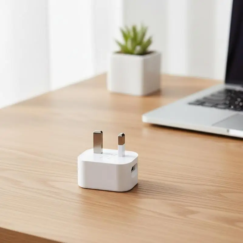 Dual USB Wall Charger with UK 3-Pin Plug - Fast Charging