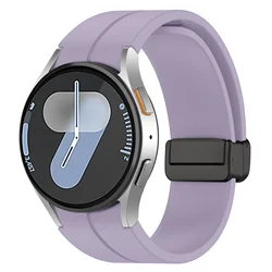 Magnetic Silicone Watch Band - Premium Strap for Watch 4 Classic 46mm (Dark purple mystical)