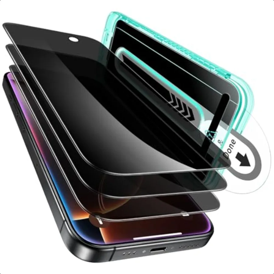 iPhone 16 Pro Privacy Screen Protector 3 Pack