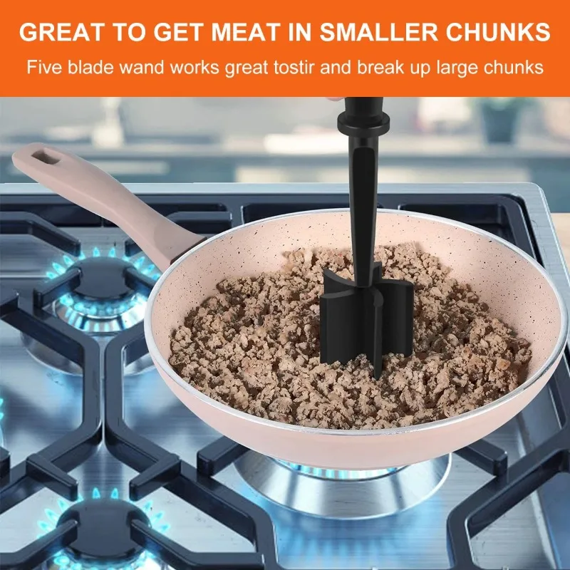 Meat Chopper, Ground Beef Masher, Heat Resistant Ground Beef/Meat Chopper,  Meat Masher & Smasher for Hamburger Meat, Ground Beef, Turkey and More