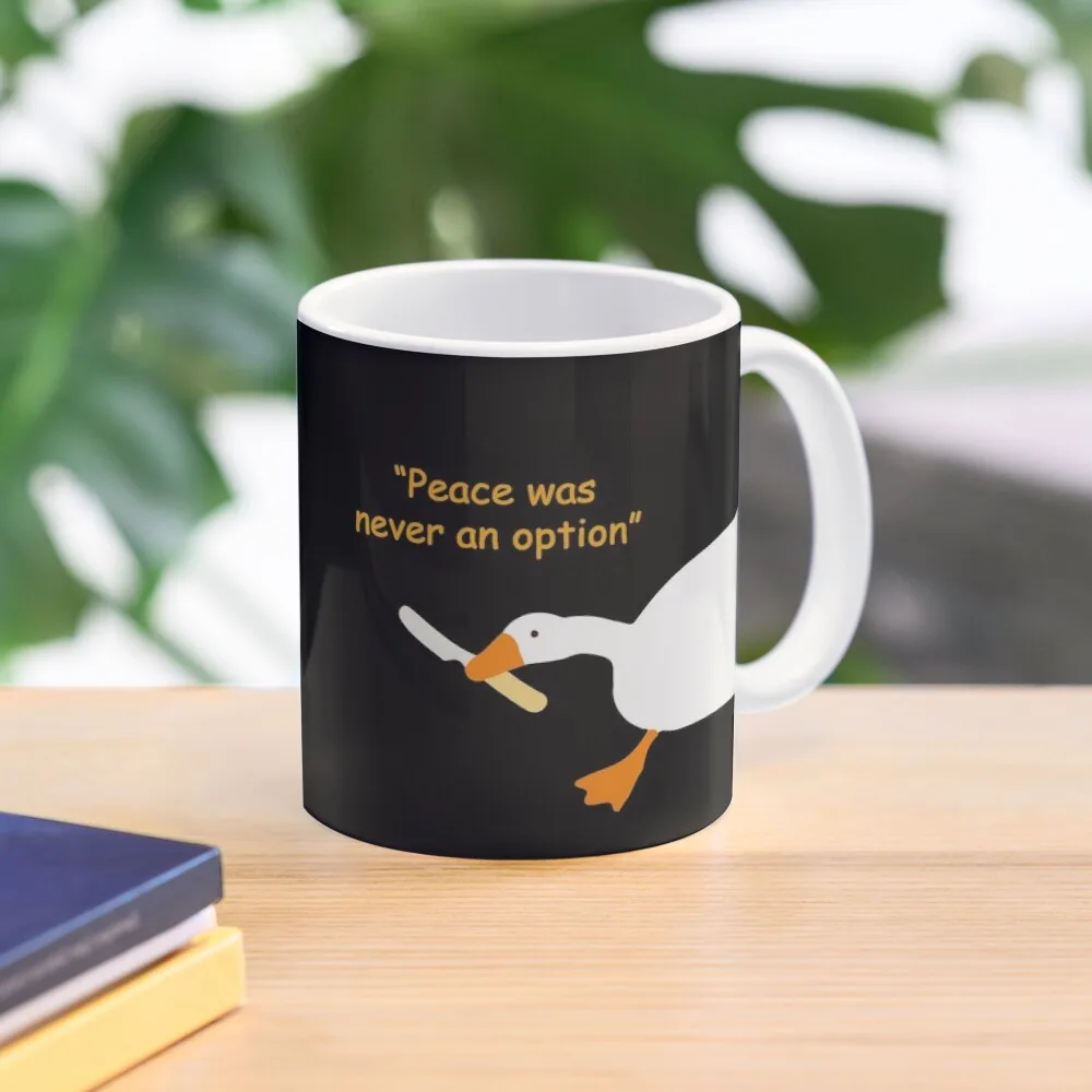 

Peace was never an option. white duck goose. Coffee Mug Breakfast Cups Of Cups Free Shipping Mug