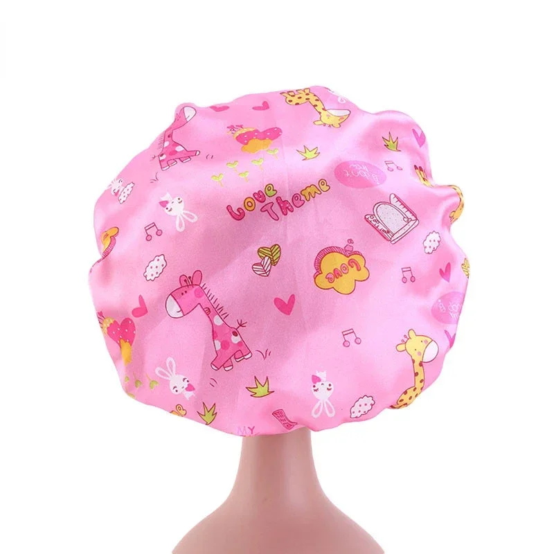 Night Hair Cap Warm Air Bonnet Cap Fashion African Children Adjustable Printing Ankara Satin Bonnet Sleep Cap Turban Hat Night Sleep Beanie Chemo Cap Kids