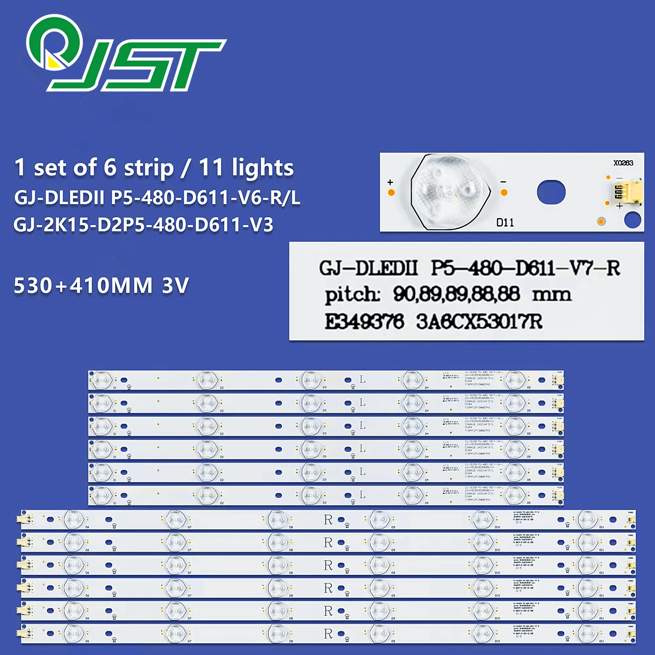 12pcs LED 48PFH4100/88 BDL4830QL/00 TPT480H2 TPT480LS-HN08.S HM10.S HN10.S LB48007 V0_00 LB48015 V1_00 GJ-2K15-D2P5-480-D611-V3