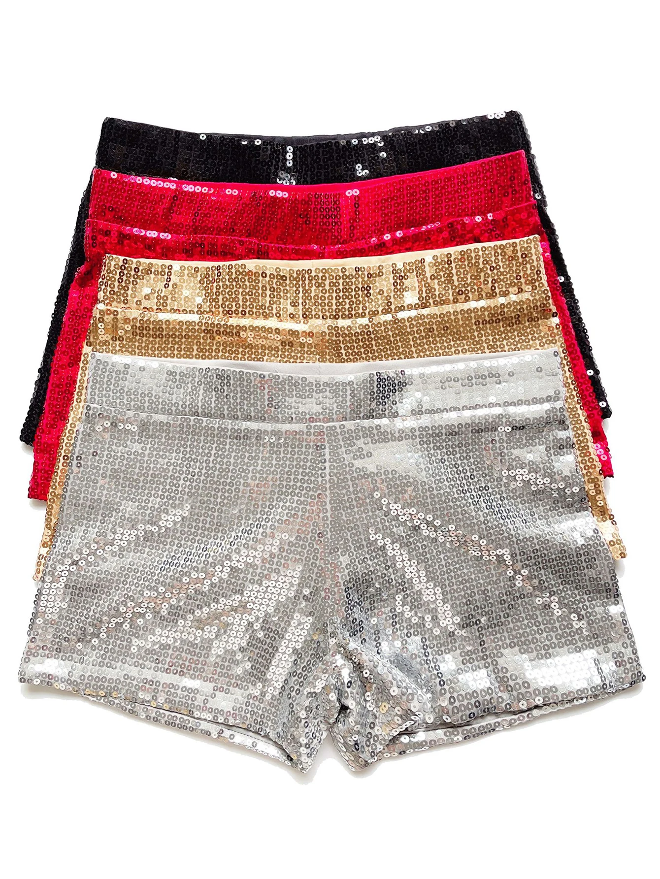 Sexy black fashion sequin shorts women summer body rave festival club party shorts y2k streetwear womens short hotpants clothing