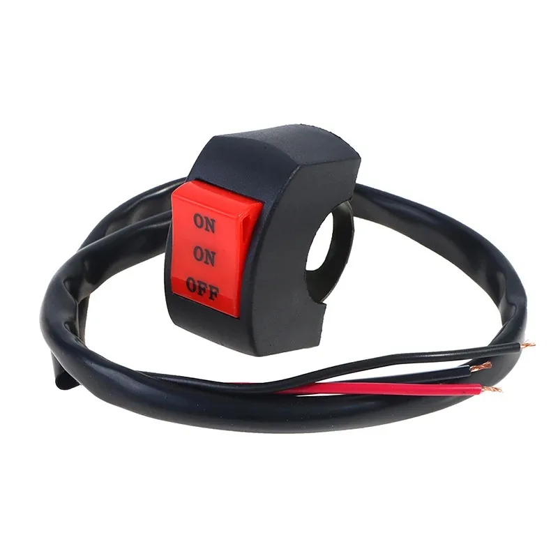 Motorcycle Handlebar Switch LED Headlight Switches Far Near Three Line Driving Light Motorbike Button