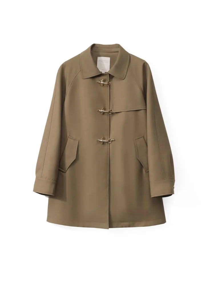 

English Style Long Sleeved Women's Windbreaker Jacket Spring and Autumn New Chic Fashion Commuting Style Female Thin Coat