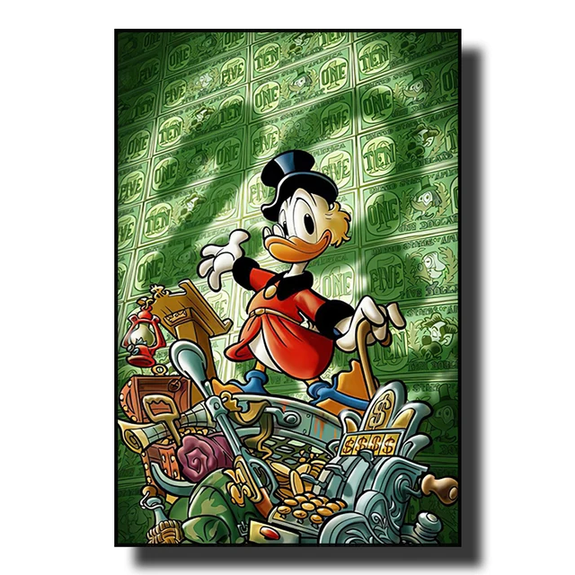Disney Classic Character Canvas Decorative Painting Donald Duck Cartoon Movie Star Art Poster Modern Home Wall Decoration Mural 8