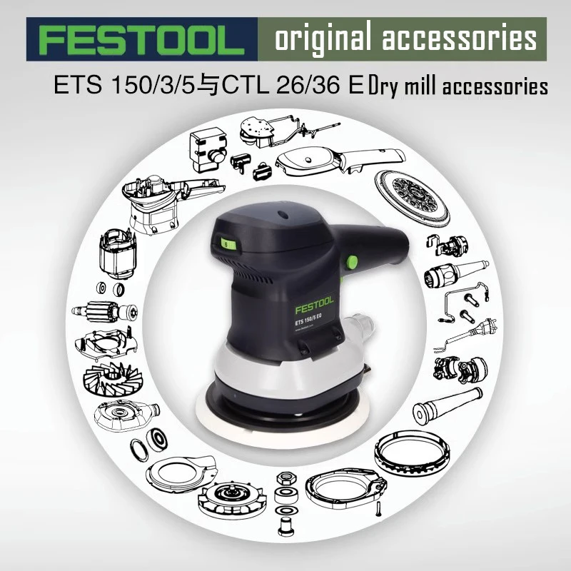Cepillos De Carbón Para Festool ETS 150/5 EQ – Repuesto Compatible (Hobbypower24)