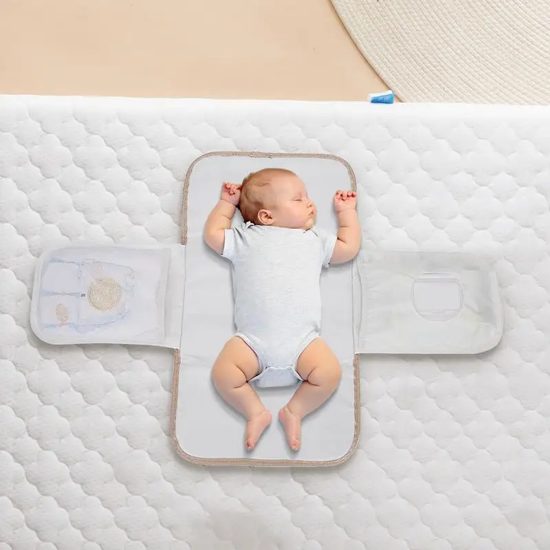 Portable Changing Mat Waterproof Washable Diaper Changing Pad Portable Foldable Soft Baby Pad For Travel Or Home