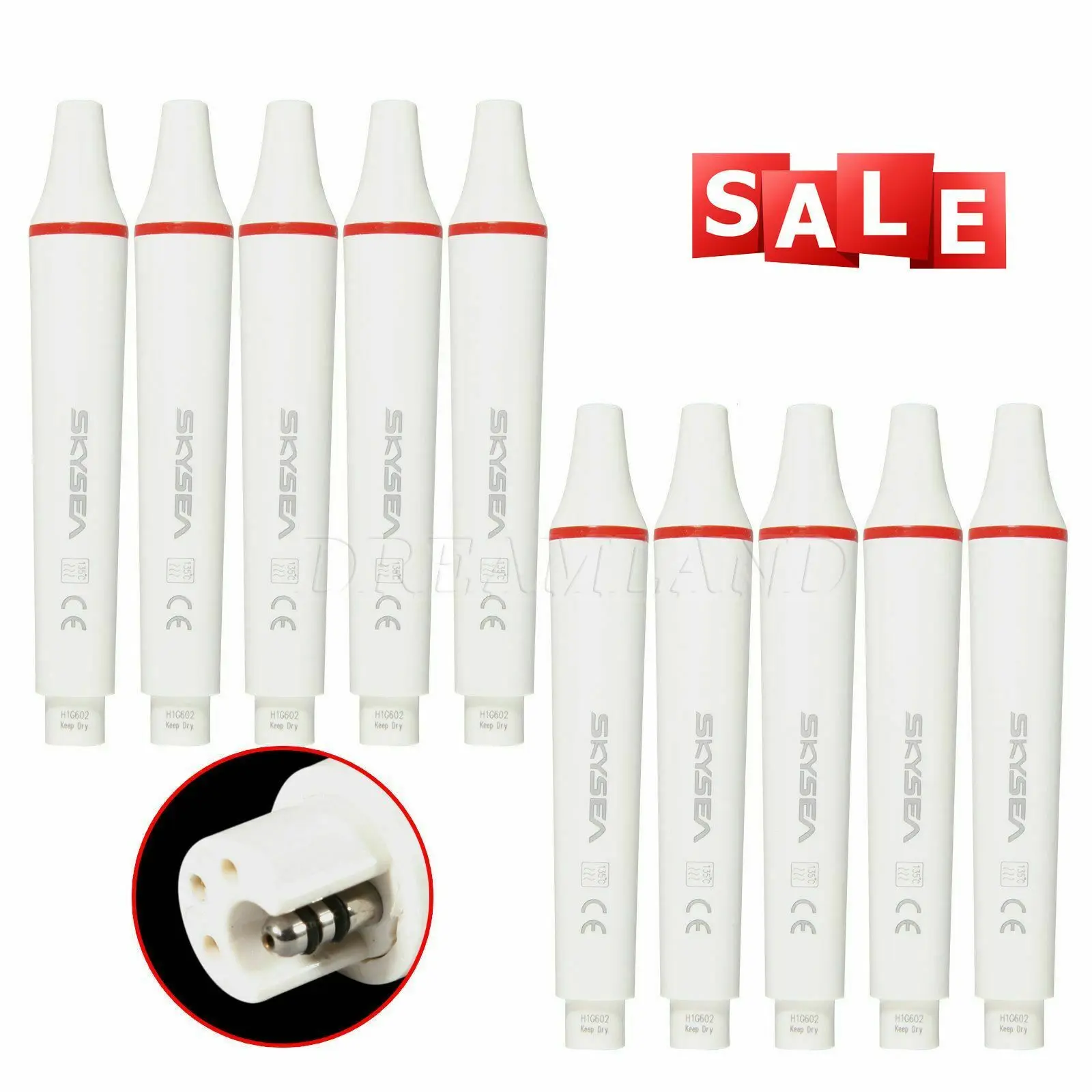 

1-10 PCS SKYSEA Dental Ultrasonic Piezo Electric Scaler Handpiece Fit EMS Tips