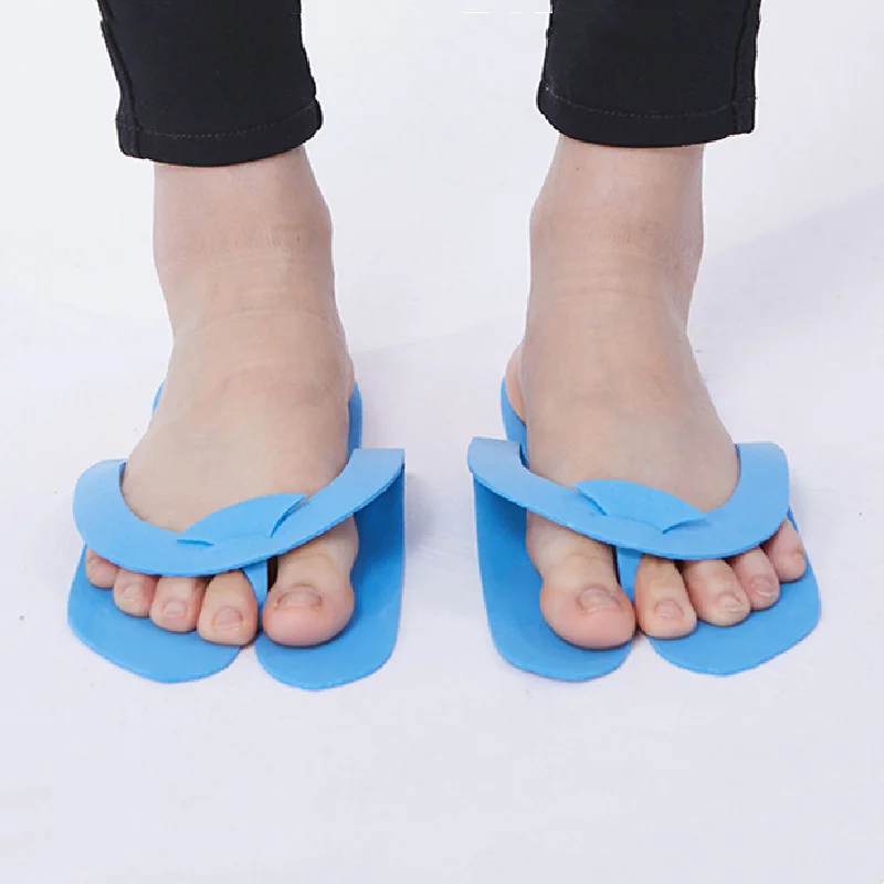 12 Pairs Foot Uv Gel Polish Cover Disposable Shower Sand Pedicure Beach Foam Flip Flops Foot Care Beauty Slippers Universal