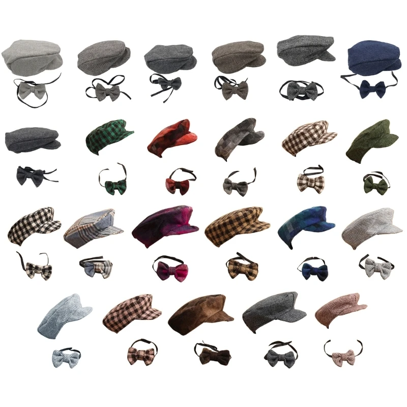 

BabyToddler Hat & Tie Newborn Photography Props Baby with Bow for Newborn