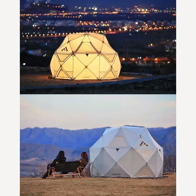 

Dome technology sense Meteorite tent spherical outdoor folding portable thickened waterproof sunshade large space camping tents