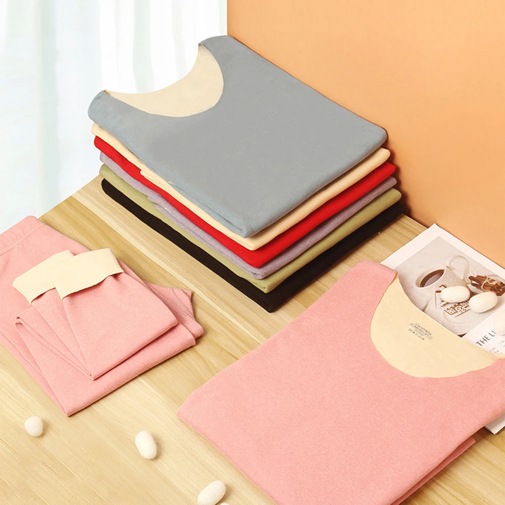 Thermal Underwear For Women Sexy Warm Long Johns Velvet Slim Seamless Thermal Underwear Set Warm Pijamas Women Winter Clothes