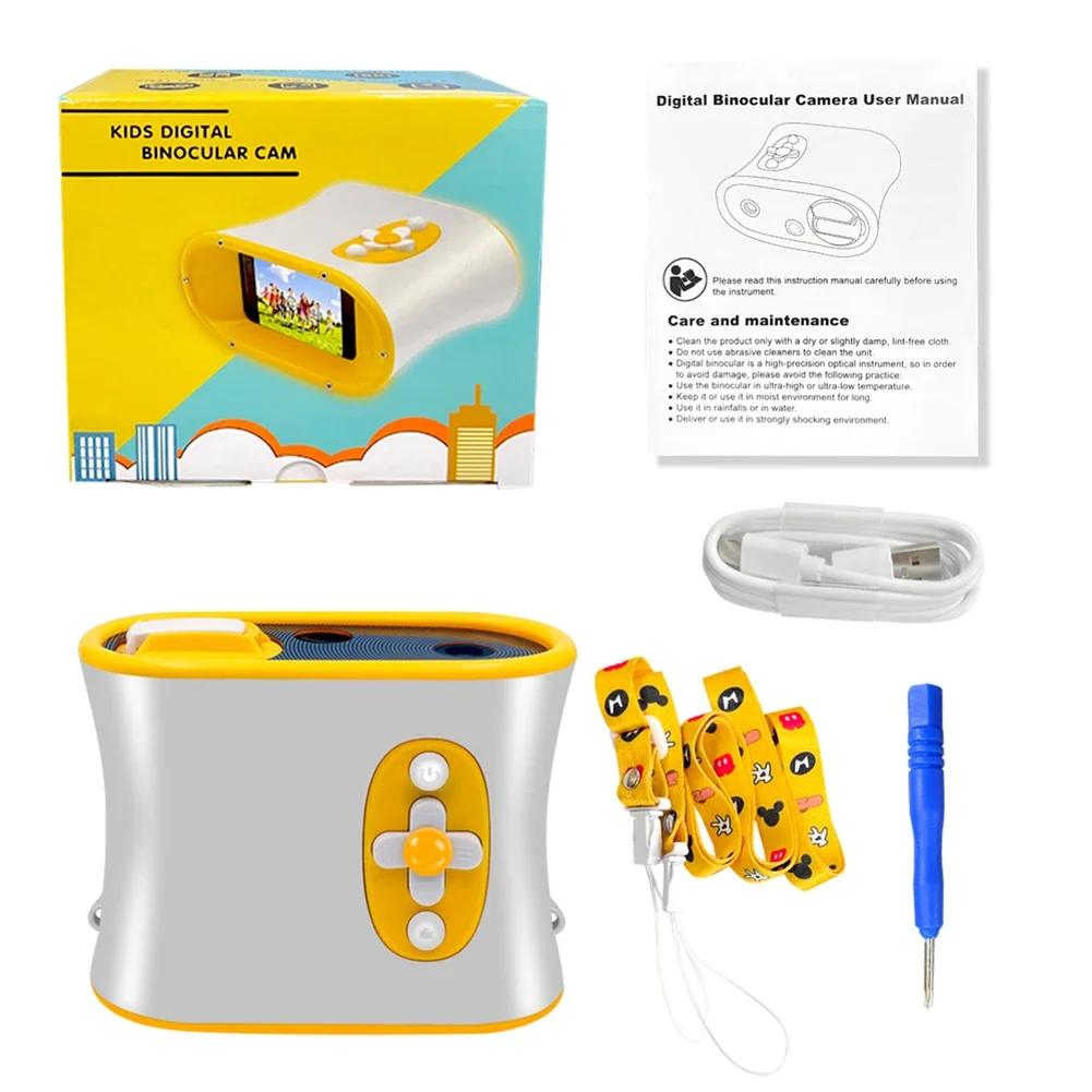 S14399e74f7b04ccea3d8255f94758d98b Lornetka dziecięca 2.4 Cal ekran LCD IPS 1080P lornetka dla dzieci fotografia nagrywanie wideo teleskopy kamery do obserwacji ptaków