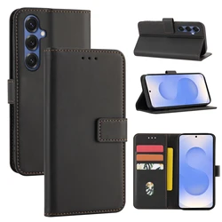 Elegant Faux Leather Flip Wallet Phone Case with Card Slot - Universal Fit - Galaxy S20 FE (Black)