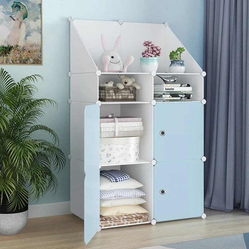 Kids Room Baby Storage Cabinet Children's Wardrobe Closet Dress Wardrobes Child Organizer Cabinets Toy Clothes Furniture
