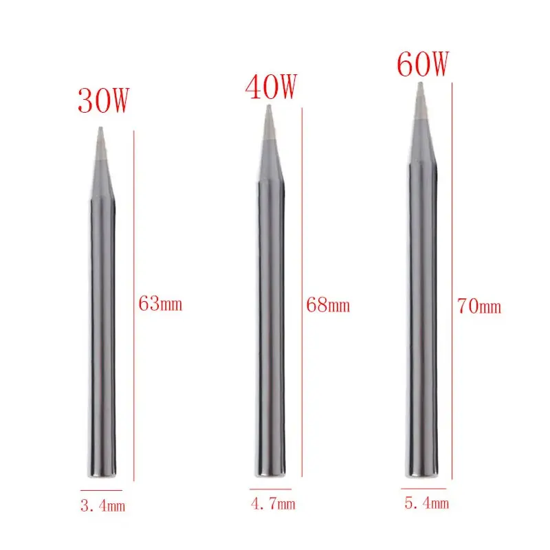 40W Replacement Soldering Iron Tip Lead-Free 5 Pcs