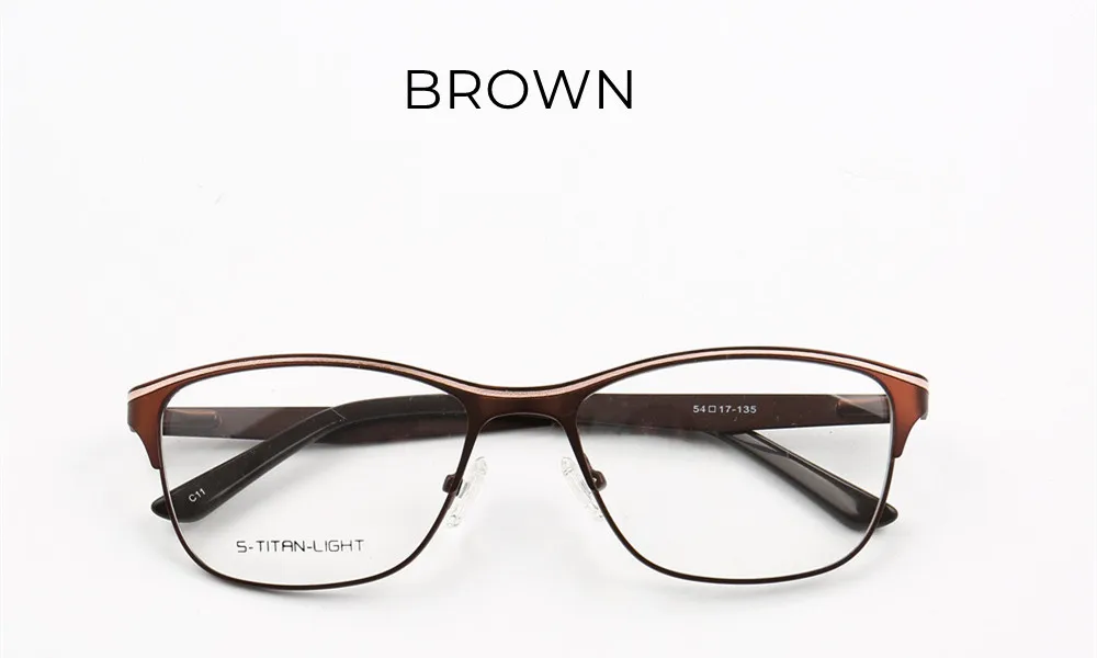 Frauen Katzenauge Metall weibliche Brillen Vollrand optischen Rahmen Rezept entworfen Brille elegante Dame Spektakel – Detail 8