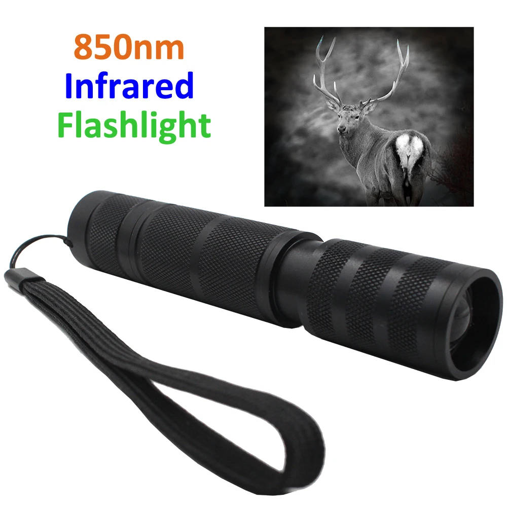 

850nm Focus Adjustable Strong IR Flashlight Infrared Light Torch Illuminator for Night Vision Coyote Hog Predator Hunting 400m