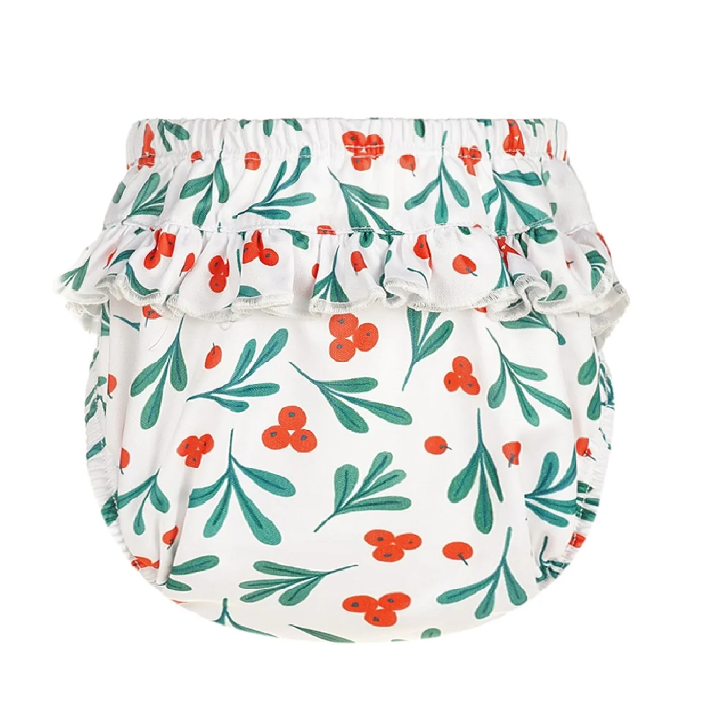 HappyFlute New Print 3Sizes 6-25Kg Soft Waterproof Swimming Pants Flower Wavy Edge Baby Girl's Printed Cloth Diaper Beach Pants waterproof diapers cloth diapers swim diaper