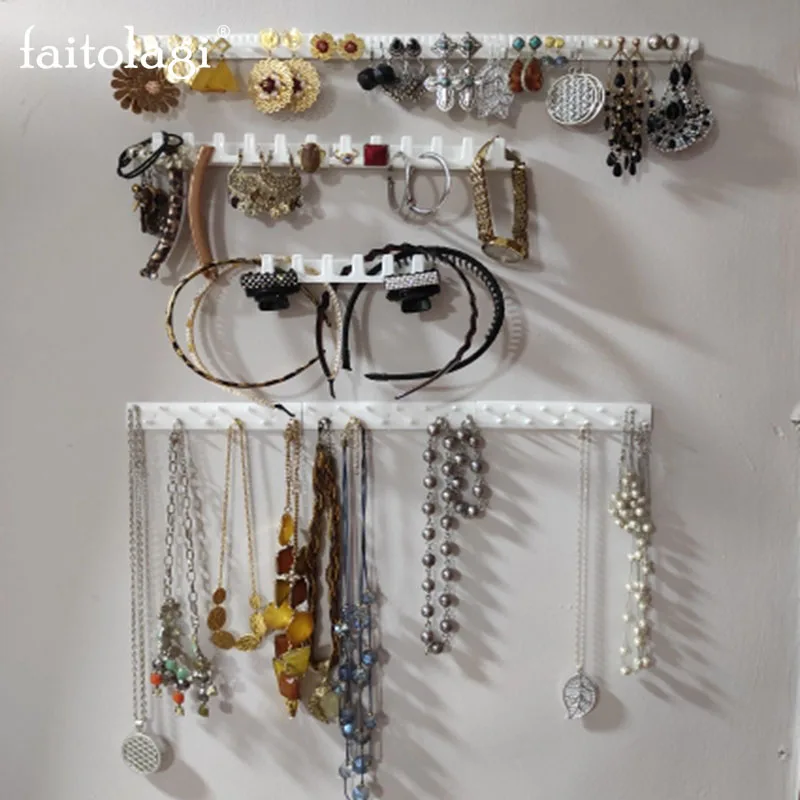 Portable Paste Wall Hanger Storage Jewelry Display Jewelry Hooks Storage  Organizer Earring Ring Necklace Rack Holder Hanger - AliExpress