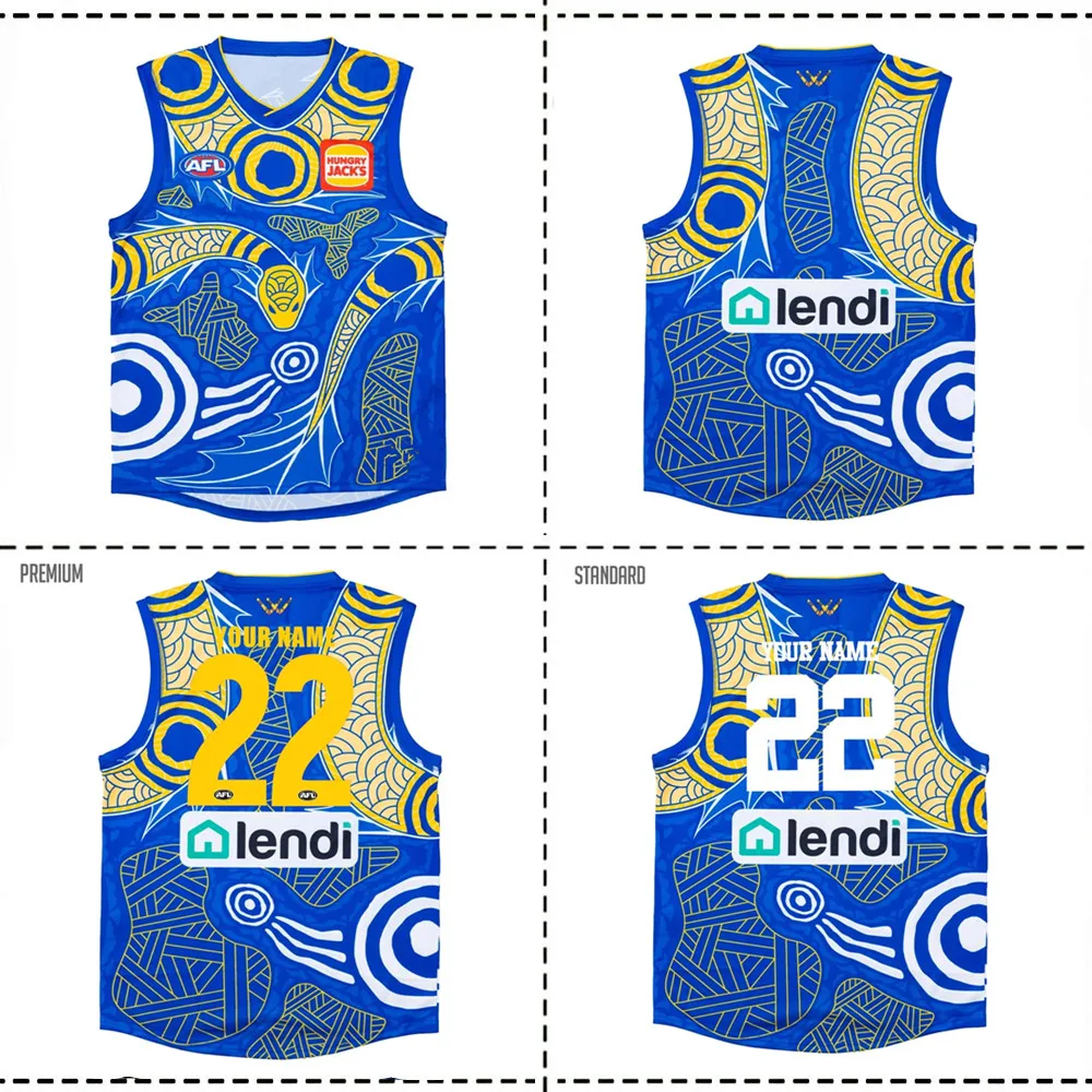 2022 West Coast Eagles Afl Indigenous Dreamtime Guernsey 2022/2023 West Coasts Eagle Guernsey
