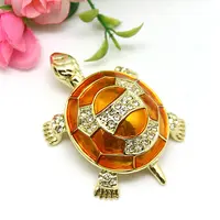 SHINNYGIFTS Crystal Studded Turtle Shape Jewelry Box, Handmade Miniatures, Sea Turtles,  Feng Shui Craft 2