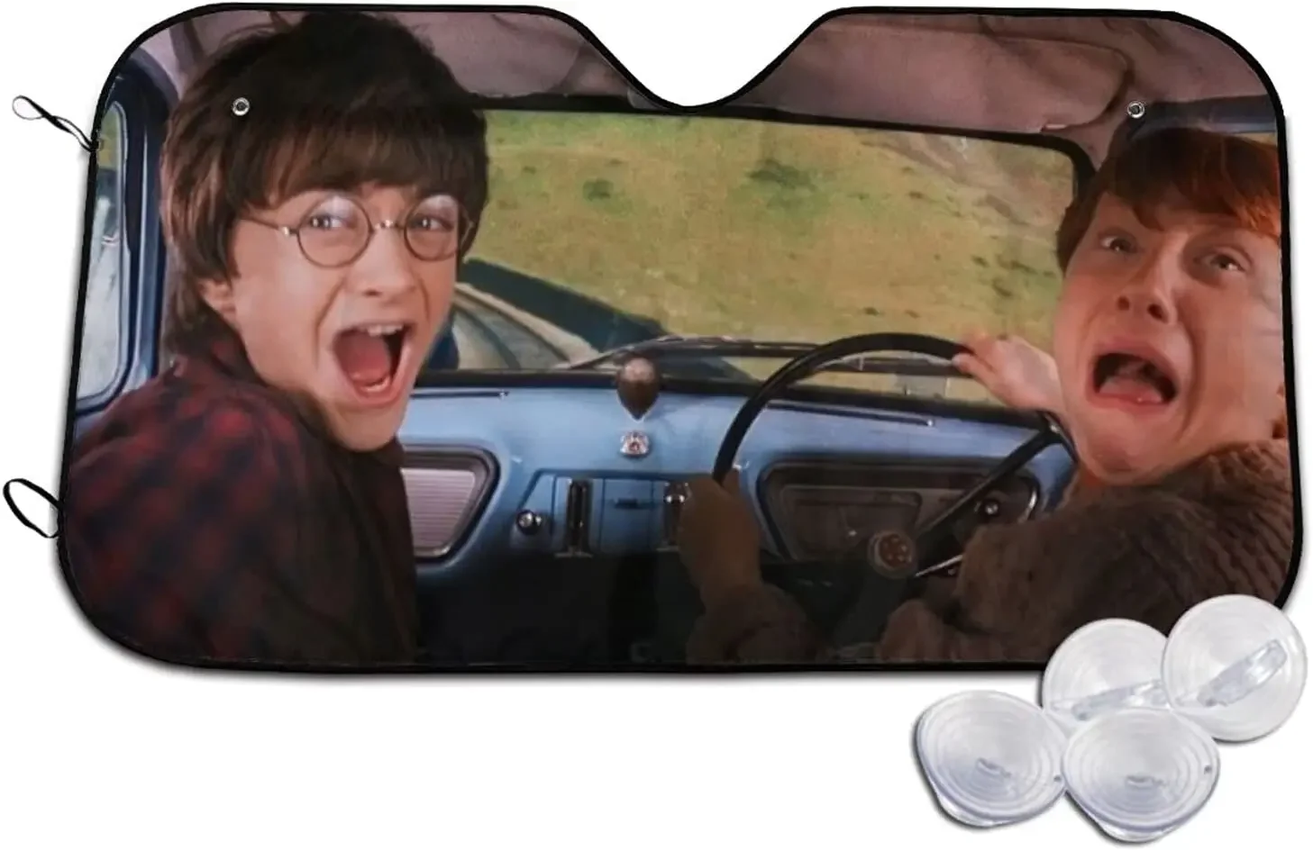 AFOK Harry Magic Po-Tter Car Windshield Sun Shade Universal Fit Car Sunshade Front Window Visor Protect Your from Sun Heat