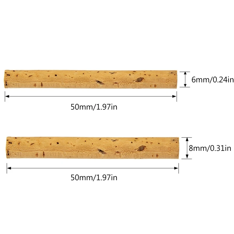 Set 10 Visaas Drijvende Stokken Kleine Grote Karper Aas Sticks 6mm & 8mm voor Diverse Karper Aas Korrelig Kunstaas